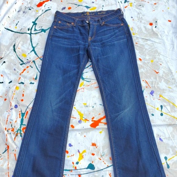 7 FOR ALL MANKIND JEANS, 28 MEDIUM WASH - Picture 1 of 5